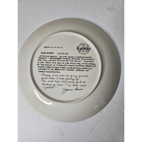 VTG Jeanne Down's Friends "A Coat of Paint"  "Office Hours" collector plates COA - Picture 4 of 8
